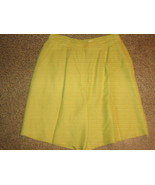 ANN TAYLOR * Womens sz 10 green linen pleated Dress SHORTS - £4.22 GBP