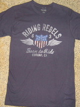 NWTS * SONOMA * Mens sz SMALL blue graphic Riding Rebels tee Shirt - $11.90