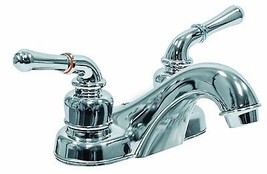 Aqua Plumb Fancy Lavatory Faucet with Teapot Handles, 4-Inch, Polished chrome - £14.82 GBP