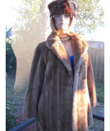 TISSAVEL Quality Vintage Brown Sheered Faux Fur Coat Size: Medium ~ Vega... - $1,776.23 MXN