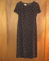 TALBOTS * Petite Womens sz 4 4P black floral Dress - £13.78 GBP