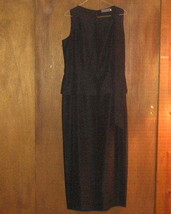 MARK SHALE * Womens sz 12 sexy dark gray full length formal party gown D... - $48.75