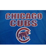 MLB Chicago Cubs Major LEague Baseball Fan Apparel Blue T Shirt Size L - £12.38 GBP