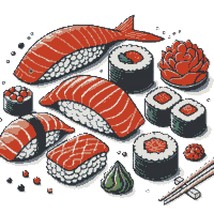 Delicious sushi - Cross Stitch Pattern PDF - Instant Download - $5.00