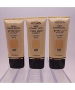 LOT OF 3 Revlon New Complexion Even Out Makeup Foundation Oil-Free NUDE ... - $20.89 CAD