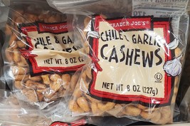 2 Pack Trader Joe&#39;s Chili &amp; Garlic Cashews 8 Oz Each - £18.99 GBP