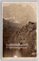 RPPC Sightseeing Steamboat Lake St Mary Glacier Nat&#39;l Park Montana Postcard A43 - £7.15 GBP