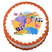 Baby Shower Noah's Ark ~ Edible Image Cake / Cupcake Topper by Quantumchaos Medi - $15.47