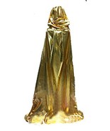 Hooded Cloak Role Cape Play Shining Gold Costume - £15.76 GBP