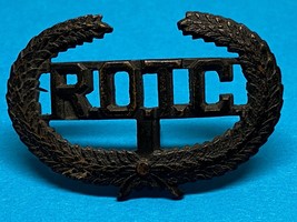 CIRCA 1916-WWI, ROTC CAP DEVICE, BRONZE, SCREWBACK, VINTAGE - £19.78 GBP