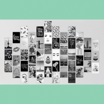 New Black White Collage Kit Dorm Room Wall Pictures Prints Decor 50 Pieces 4&quot;x6&quot; - £7.11 GBP