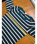 WHBM Henley Sweatshirt Blouse Pullover Striped Sweater Boat Neck Casual,... - $407.76 MXN