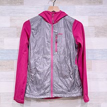 Outdoor Research Deviator Hoodie Jacket Pink Gray Nylon Hiking Womens Small - $74.24