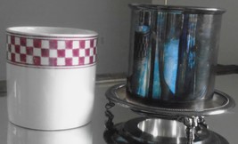 RARE 1917 ELKINGTON Silver Plate Honey Pot? sugar jam + HEAL &amp; Son Ceramic liner - £124.96 GBP