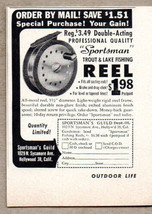 1950 Vintage Ad Sportsman Trout &amp; Lake Fishing Reels Hollywood,CA - £7.39 GBP