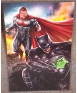 DC Superman vs Batman Glossy Print 11 x 17 In Hard Plastic Sleeve - £19.65 GBP