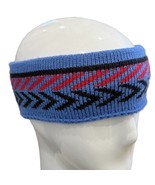 Vintage Eddie Bauer Red Black Blue 100% Wool Headband Ear Warmer One Size - $26.80 CAD