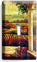 TUSCAN VINEYARD PAINTING KITCHEN DINING ROOM ART SINGLE LIGHT SWITCH WAL... - $190.92 MXN
