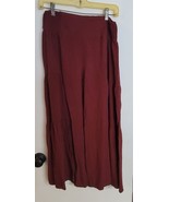 Womens S Easel Burgundy Flowing Wide Leg Cropped Pants - €7,64 EUR