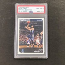 2014-15 Panini NBA Hoops #13 Marc Gasol Signed Card AUTO 10 PSA Slabbed Grizzlie - £104.23 GBP