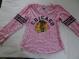 Chicago Blackhawk NHL Shirt - Red/White Long Sleeve Woman&#39;s XL - £15.81 GBP