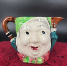 Sairey Gamp Lingard England Two Face Pitcher Based on  Dickens Character Vintage - £19.34 GBP