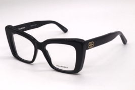 New Balenciaga Bb 0297O 001 Black Gold Cat Eye Authentic Frames Eyeglasses 52-16 - £443.28 GBP
