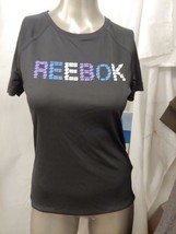 Reebok Women&#39;s BLACK/PURPLE/BUFF Blue Play Dry Tee Shirt Asst Sizes 043355 - £7.96 GBP