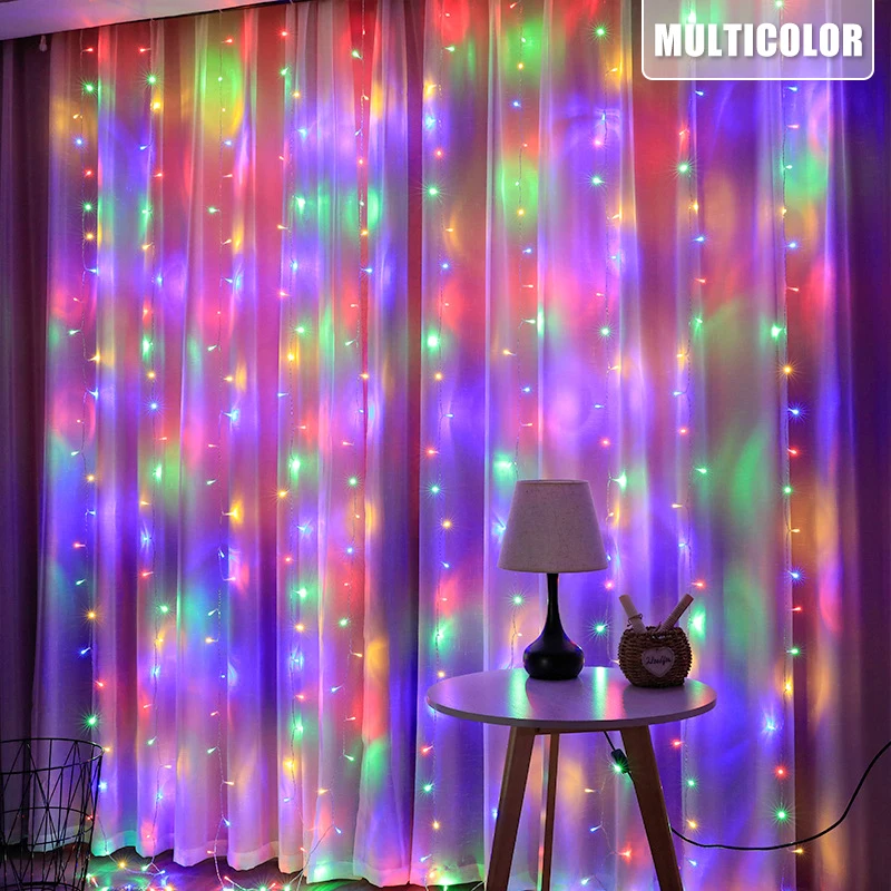3x1/3x2/3x LED Curtain Icicle String Lights Christmas Fairy Lamp Gar Outdoor For - $156.85