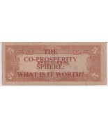 WWII 1942 RARE JAPOC Five 5 Peso note O/P with "The C0-Prosperity Sphere: What i - $48.00 CAD
