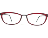 Lindberg Eyeglasses Frames 9701 U9 Grey Clear Red Rectangular Full Rim 5... - £178.01 GBP