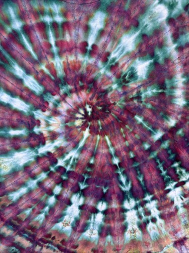 Gilden Women’s Purple Teal Spiral Iced Tie Dye Short Sleeve Shirt Size 2XL Item image 6
