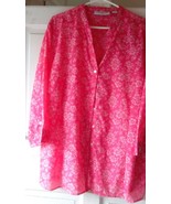 Blouse  Floral  Watermelon Red &amp; White  Pre-Owned Sag Harbor  Mint   2 XL - $282.06 MXN
