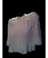 ELODIE Peasant Blouse XS NWT/White Thin Straps Ruffled Very Soft Very Pr... - £14.34 GBP