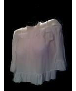 ELODIE Peasant Blouse XS NWT/White Thin Straps Ruffled Very Soft Very Pr... - $348.20 MXN