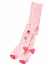 GYMBOREE Tights Baby Girls Babies 6-12 Pretty Poppies Ladybug Flower Pink NEW - £10.32 GBP