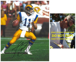 Jim Everett signed Los Angeles Rams football 8x10 photo Proof COA autogr... - £58.42 GBP