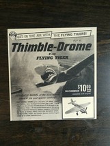 Vintage 1959 Thimble-Drome P-40 Flying Tiger Model Original Ad - £5.22 GBP