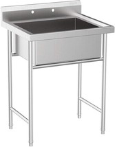Freestanding Laundry Sink, Utility Bar Sink for Outdoor Kitchen 28&quot; W x ... - $307.99