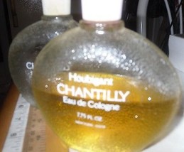 Perfume Fragrance Chantilly Eau De Cologne Vtg. 7.75 Oz. Half Full + 1 Empty - $28.96