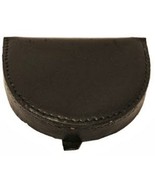 Coin Wallet Classic Half Moon Shape Leather Black - $94.74 MXN