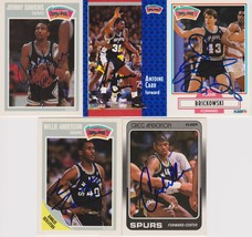 San Antonio Spurs Signed Lot of (5) Trading Cards - Dawkins, Carr, Brick... - £8.03 GBP