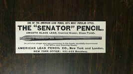 Vintage 1899 The Senator Pencil American Lead Pencil Company Original Ad 721 - £5.22 GBP