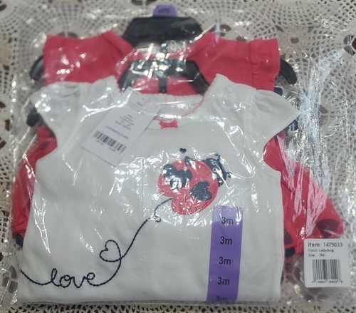 Carter's ~ 3 Months ~ Four (4) Piece ~ Ladybug~ 2-Body Suits ~ 2-Pant Sets Item image 12