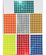 77 Oralite Reflective 3/4&quot; V98  Dots (Lime,Red,White,Orange,Blue,Yellow,... - £7.83 GBP