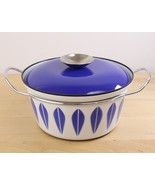 Cathrineholm Norway MCM Cobalt Blue Lotus Dutch Oven Pot with Lid - $2,449.80 MXN
