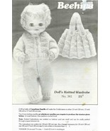 Knitting pattern for 13 - 17 in dolls wardrobe. Beehive 341. PDF - £1.33 GBP