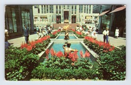 Garden and Prometheus Statue Rockefeller Center New York NYC Chrome Postcard Q2 - £2.33 GBP