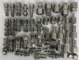 Large Lot Of SWAGELOK CAJON GYROLOK SS Stainless Hydraulic Fittings Asst... - $3,618.68 MXN