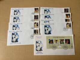 Ascension Island 1998 Diana Princess of Wales Stamp Envelope Lot Of 9 CV JD - $17.82